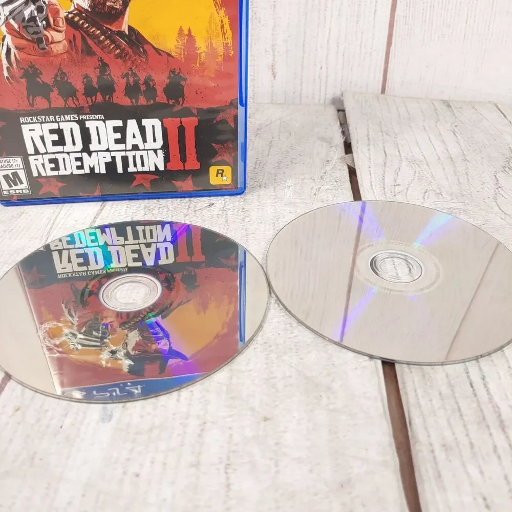 Red Dead Redemption II Sony PS4 Video Game 2 Disc Set Action Western TESTED